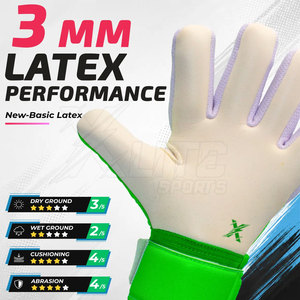 Gants d'entraînement de gardien de but de football personnalisables, paume en cuir, adhérence antidérapante, respirants, avec sangle de poignet pour l'entraînement et les matchs - Product Image 2