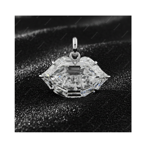 Pendentif et breloque en or fin 925 avec diamant de laboratoire certifié GIA IGI 1 carat DEF VVS VS, cadeau pour lui - Product Image 1