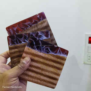 Posavasos de Madera de Mango con Resina Epoxi, Acabado Clásico de Alta Calidad, Hecho a Mano, Duradero, Ecológico, Accesorio para Bebidas a Precio Económico - Product Image 3