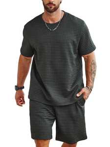 Nuevo Conjunto de Verano de 2 Piezas para Hombre, Estilo Casual, Manga Corta, Alta Calidad, Conjunto de Pantalones Cortos a Juego para Hombre - Product Image 1