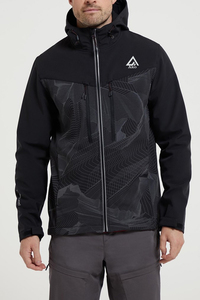 Veste softshell homme haute qualité, sur mesure avec logo et étiquettes, col à capuche, matière polaire 100% coton, meilleur produit par AKO - Product Image 3