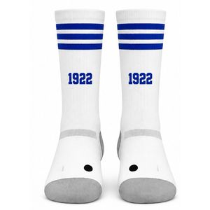 <b>Ladies</b> Crew <b>Socks</b> with Embroidered Greek Letter Design Breathable Soft Comfortable Cotton Blend Athletic <b>Socks</b> for Casual Daily - Product Image 1