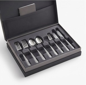 Ensemble de couverts minimalistes en acier inoxydable, fourchette, cuillère, couteau, finition miroir haute brillance, passe au lave-vaisselle, vaisselle de mariage - Product Image 6