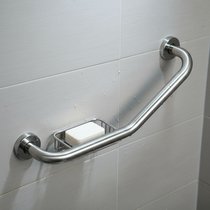 Modern Eco-Friendly Stainless Steel Customizable Bathroom Towel Rack Integrated Storage Shelf Wall-Mounted Towel Holder - Product Image 3