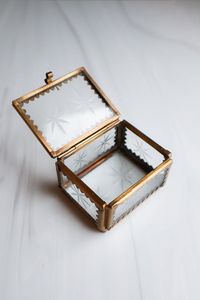 Handmade Metal And Glass Jewelry <b>Box</b> Organizer For Storing Rings Earrings Necklaces And Decorative Items - Product Image 4