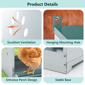 Nido per Galline in Metallo Personalizzabile con 6 Scomparti per la Conservazione delle Uova - Product Image 3
