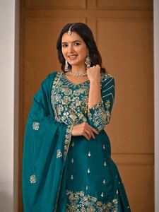 Pink Chinon Silk Designer Lehenga <strong>Set</strong> with Sequence Embroidery and Latkan Dori Top &amp; Dupatta for Wedding and Party Occasions - Product Image 1
