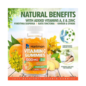 Potentes antioxidantes Vitamina C Zinc Gummies Soporte de inmunidad y piel radiante para adultos - Product Image 5