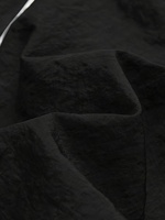 Pantalon de survêtement décontracté pour homme, noir, mi-lourd, imperméable, séchage rapide, en polyester/nylon, imprimé numérique, avec bande latérale, taille mi-haute et cordon de serrage
