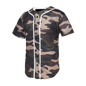 Créez votre propre maillot de baseball/softball pour adultes, 100% polyester, respirant, séchage rapide, col en V, nom d'équipe personnalisé, fermeture à boutons intégrale, sport - Product Image 1