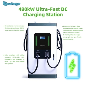 สถานีชาร์จไฟฟ้า Evcharger 480kW แบบเร็วพิเศษ DC สีขาว ติดตั้งบนพื้น สำหรับรถบรรทุกหนักและรถบัส รองรับ CCS2 CCS1 GB CHAdeMO - Product Image 1