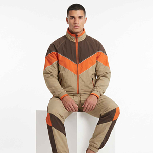 Custom Polyester <b>Reflective</b> Waterproof Windproof Nylon <b>Jacket</b> and Track Pants Zip up Blank Oversized Jogger Sets Nylon Tracksuit - Product Image 3