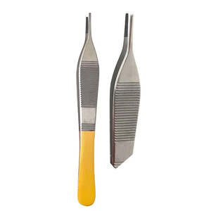 Pinces à tissus Adson 1x2 à dents de rat, marron, allemandes, T/C, manuelles, à dents crantées, instruments chirurgicaux par SurgiRight - Product Image 5