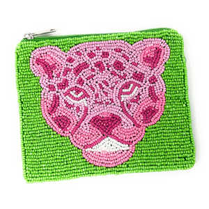 Handmade <b>Beaded</b> Zipper Coin Purse Custom Embroidered Pouch Gift for Women Girls Wholesale Pink Crown Design - Product Image 6