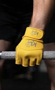 KLTW INT'L Leather <b>Half</b> Finger Breathable Non <b>Slip</b> Padded Workout Gloves Adjustable Wrist Strap Weight Lifting All Seasons - Product Image 3