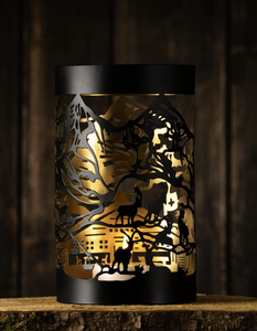 Modern Silver Metal LED <b>Round</b> Lantern Decorative <b>Table</b> Lantern Animal Cutout Design Indoor <b>Outdoor</b> Home Decoration Light Holder - Product Image 6