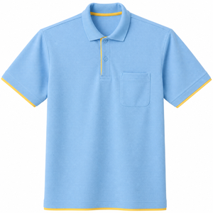Chemise Homme Personnalisée Bleu Ciel Unie Vintage à Manches Courtes Respirante Séchage Rapide avec Poche pour le Golf Coupe Athlétique Tendance Vente en Gros - Product Image 1