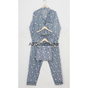 Vêtements de détente romantiques à fleurs pour femmes et hommes, en coton 100% pur de haute qualité, pour les vacances d'hiver, vente en gros, livraison directe d'usine, pyjama - Product Image 6