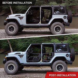 Puertas Tubulares con Espejo Retrovisor Lateral, Juego de 4 Piezas para Jeep Wrangler JL JLU Gladiator JT 4 Puertas (Incluye 4XE) 2018-2024, para Otros Modelos - Product Image 4