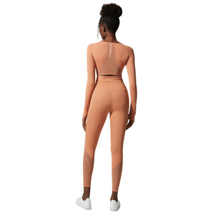 Leggings de yoga pour femmes, design personnalisé, spandex/polyester, extensibles dans quatre directions, antibactériens, avec cordon de serrage, pour l'entraînement - Product Image 5