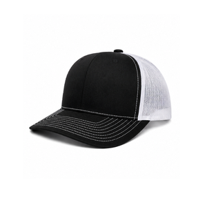 Casquettes de baseball en maille bicolores personnalisées en gros, casquettes trucker à 6 panneaux produites par une usine vietnamienne en plusieurs couleurs - Product Image 1