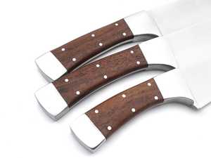 Ensemble de couteaux de chef en acier inoxydable sur mesure OEM, outils de cuisine professionnels, couteau à manche en bois, vente chaude, ensemble de couteaux de chef de qualité supérieure - Product Image 3