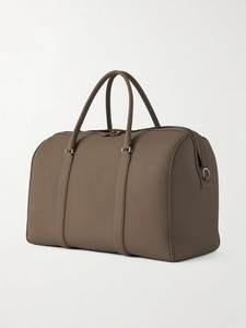 Unisex Leather Weekender Duffle Bag <b>Soft</b> Handle Zipper Closure Large Capacity 36–55L Travel Bag - Product Image 1