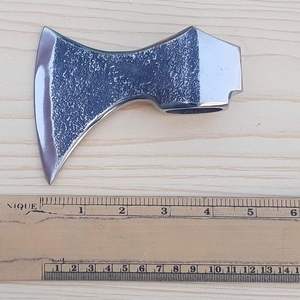 Tête de hache viking à double lame de qualité supérieure, polie à haute brillance, à dos plat, en acier à haute teneur en carbone, acier Damas, manche en bois, qualité industrielle - Product Image 6