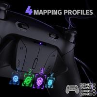 Kit de boutons arrière en caoutchouc noir Remap RISE4 Plus MAX pour manette PS5 BDM-030/040/050/060
