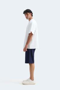 Camiseta Oversize Lisa para Hombre, Algodón Grueso, Corte Holgado, Estilo Urbano, Hombros Caídos, Impresión de Logotipo Personalizado - Product Image 4