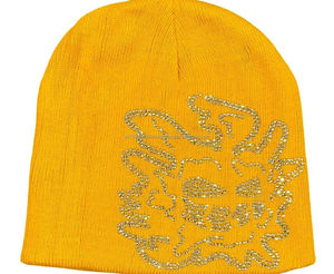 Bonnets d'hiver en acrylique avec strass multicolores Bonnet en acrylique sans manchette imprimé avec des pierres Bonnet Bonnet - Product Image 4