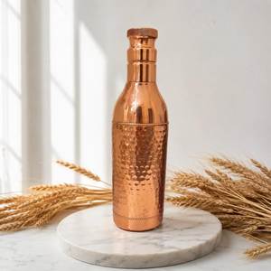 Copper Water <b>Bottle</b> With Wide Modern Design Easy To Clean Reusable <b>Bottle</b> For Daily Healthy Drinking - Product Image 1