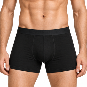 Calzoncillos bóxer de cintura media de secado rápido de spandex/algodón para hombre - Product Image 1