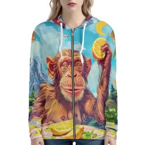 Sweat à capuche tendance pour femme, idéal au quotidien, chaud, coupe-vent, en coton mélangé respirant, qualité professionnelle, grandes tailles - Product Image 1