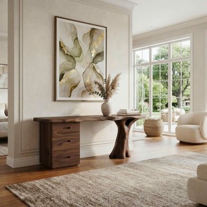 Tables consoles en bois massif écologiques pour la décoration d'appartements, au design unique, meubles en bois, mobilier d'hôtel - Product Image 6