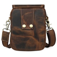 Sac bandoulière de luxe Horsekraft 2025 en cuir véritable vintage pour jeunes, sac messager d'affaires avec chaînes d'épaule