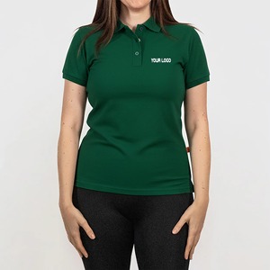 Chemise polo élégante pour femmes, manches courtes, unie, logo personnalisé, respirante, pour le golf, tenue décontractée d'été, chemise polo pour femmes - Product Image 1