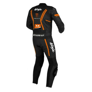 Combinaison de moto en cuir pour homme XPERT MANUFACTURING CO, modèle Ninja, protection anti-UV, manches longues, broderie 3D, coupe confortable - Product Image 5