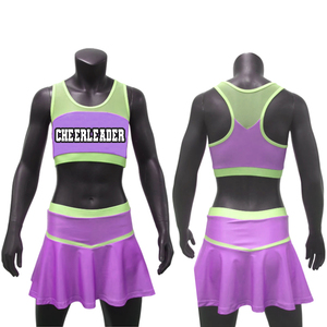 Custom Cheerleading Dance Team Uniforms with Printed Rhinestone Beaded Design Spandex/Polyester <b>Material</b> - Product Image 3