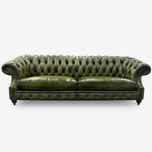 <span class=keywords><strong>Canapé</strong></span> Chesterfield en cuir PU vert <span class=keywords><strong>2</strong></span> <span class=keywords><strong>places</strong></span> capitonné avec accoudoirs roulés pour hôtel, hall, bar, salon, <span class=keywords><strong>club</strong></span> - Product Image 1