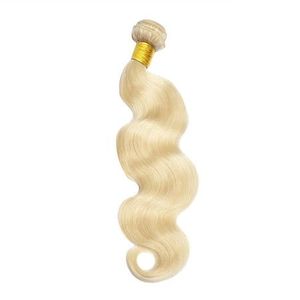 Extensions de cheveux indiens blonds double trame non-Remy, ondulés, tissés à la machine, 20 pouces - Product Image 1