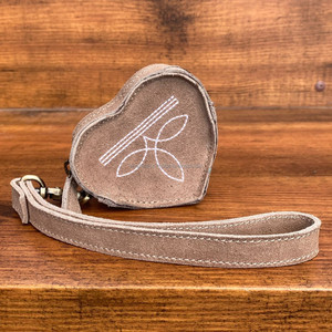 Monedero de cuero de ante de punto de bota de moda de estilo occidental 2024 para mujer, monedero portátil de cuero genuino con forma de corazón - Product Image 2