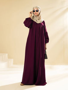 Abaya musulmane de prière en gros, dernière collection, couleur unie avec poches, vêtements islamiques de qualité supérieure pour femmes - Product Image 5