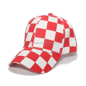 New Vintage Fashion Spring <b>Summer</b> Golf Outdoor Sport Dad Hats 100% Cotton Black Red Blue Plaid Check Baseball <b>Cap</b> Men - Product Image 2