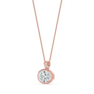 Colgante Ovalado de Diamante Cultivado en Laboratorio en Oro Rosa de 18K, 2.00 CTW, Joyería para Mujer, Clásico, Elegante, Regalo - Product Image 3