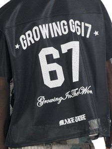 Camisetas de poliéster de malla extragrandes personalizadas con cuello en V, estilo jersey de fútbol americano, manga larga, estilo universitario, retro, vintage, corte holgado. - Product Image 6