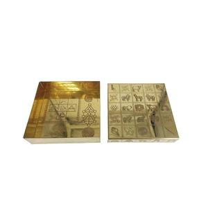 Boîte vide en laiton Manjusha Yantra avec symboles Panchashirsh Arbre de Vie Libra Shankh gravés, boîte de Puja sacrée Vaastu - Product Image 1