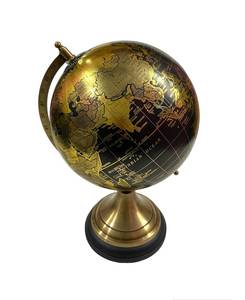 Globe terrestre rotatif en aluminium fait main avec support, design Art Déco, pour la maison, le bureau, cadeau pour enfants et adultes - Product Image 6