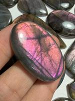 Cabochon de labradorite violette de haute qualité, pierre précieuse naturelle avec jeu de couleurs, taille libre pour la fabrication de bijoux, prix de gros BU GEMS