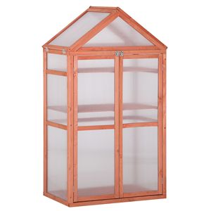 Invernadero de Madera Ajustable 32x19x54 con Puertas Dobles y Estantes para Protección de Plantas - Carpa de Cultivo Interior - Product Image 1